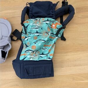 Tula Kids Carrier - Navy and Aqua with Orange Accents